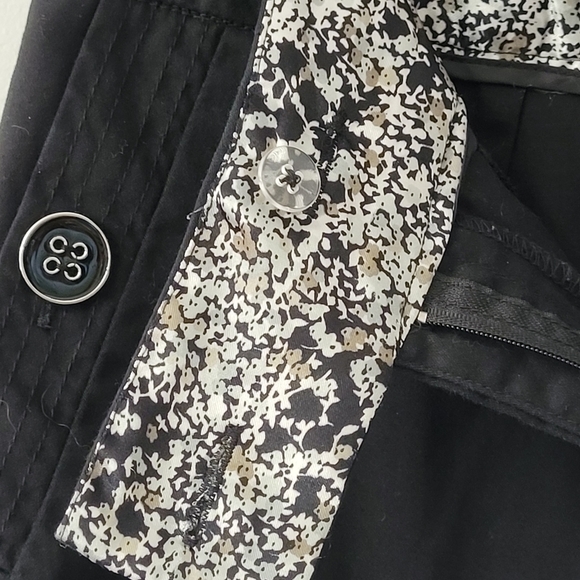 Black Pencil A-Line Cotton Blend Midi Career Skirt - Picture 6 of 8